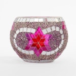 유리 모자이크 인테리어 우주별 캔들홀더