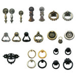 철물코리아 철물코리아 엔틱 1구링 가구 손잡이 링고리-꽃링엔틱-중 40 A147