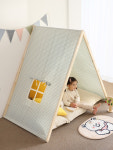 벨라이프 민트체크 원목 플레이하우스 유아텐트