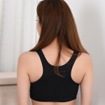 피엔알 여자 에어로쿨 스포츠브라 캡내장 브레이지어 XL블랙