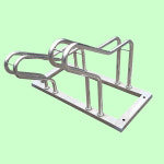 말굽형 자전거 거치대 2대분 보관대 보관소