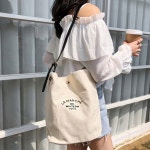 에코백 캔버스백 천가방 넓은 수납 캐주얼 디자인 가죽 스트랩 데일리