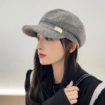 여자 코듀로이 골덴 은장 헌팅캡 베레모 뉴스보이캡 캐쥬얼패션 데일리룩 포인트모자 골덴모자