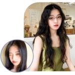 외출 모임 웨이브 스타일 긴머리 곱슬 가발 1개