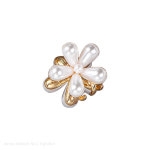 진주 꽃 미니 헤어 집게 핀