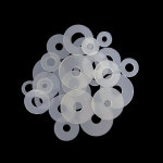 10 30 50 100PCS M3 M20 투명 나일론 플랫 와셔 플라스틱 플랫