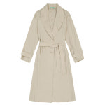 베네통 Embroidered flap trench coat 281YDN02J