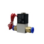 솔레노이드 밸브 12V 24V 220V 공압 전기 2 위치 포트 폐쇄 공기 마그네틱 호스 바브 연결 No Fittings AC 220V