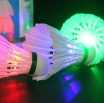 led 셔틀콕 야간배드민턴 야광 빛나는 배드민턴공 4개