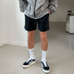 남자 데일리 합포 핀턱 숏팬츠 반바지 밴딩