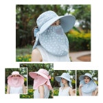 얼굴 가리개 청 썬캡 자외선차단 농부모자 일모자