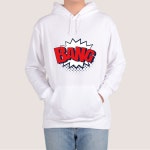 기모후드티 팝아트 말풍선 유행어 bang ZZ 디자인 프린팅티셔츠