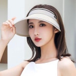 땀흘림 빙지 햇빛 심플 모자 썬캡 살구