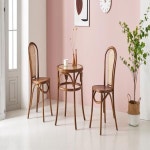 가구샘 라탄 등받이 곡목 원목의자 H5045