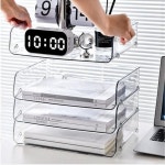 투명 적층형 서류정리함 보관함 트레이 파일정리함