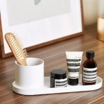 홀더트레이 다용도 원형 꽂이 책상 소품 수납 정리