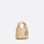 DIOR 레이디 마이크로 백 까나쥬 메탈릭 골드 S0856ONHN M34Y