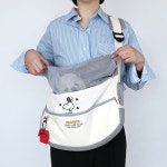 패리스독 피너츠 헬로 슬링백 강아지 이동가방 앞가방 아이보리