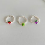 이쁜 과일 비즈 진주 고무줄반지 9890940