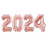 숫자은박풍선 소 2024패키지 로즈골드