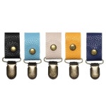 분실 방지 다용도 심플 가죽클립 사무용크립 종이집게 A-블랙