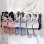 디엠에스 벽부착 신발정리대 1P 실내화 거치대 신발걸이 블랙-63cm