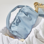 BSHAANS 셔링 미니 화장품 파우치 스카이블루