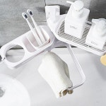 키밍 벽부착 욕실 3단 선반 물빠짐 코너 수납 회전식