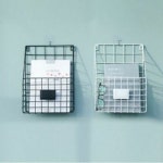 벽걸이 철제 바스켓 수납장 정리 선반 거실 메탈 다용도 선반장 벽선반 미니 틈새