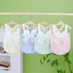 파스텔 리본 멜빵 애견 나시 하늘 BI-A100290