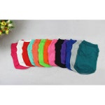 베이직 컬러 강아지 면 나시티 강아지옷 애견 의류