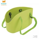 고무재질 방수 소형견 이동가방 그린 산책 애견