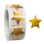 블러 금별 스티커 1롤 500개 반짝이스티커