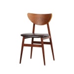 가구샘 스틸 가죽방석 의자 H5178