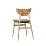 가구샘 스틸 가죽방석 의자 H5178