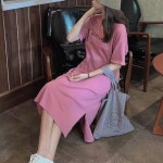 여성 반팔원피스 1P 밑단트임 나들이 외출룩 홈웨어