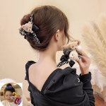 봉제인형 집게 머리핀 곰삔 베어집게삔 화이트베어