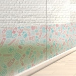 꾸밈 am045 m-무점착유리시트 약국일러스트 글라스시트지