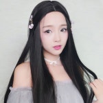 긴머리 자연스러운 연출 통 생머리 가발 망포함 블랙망O