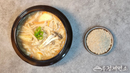 우정제면소 들깨 칼국수 6인분세트 생면1kg 들깨가루6봉