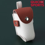 퀵스포츠 퀵스포츠 골프볼 파우치 주머니 가죽 골프 볼케이스 2구 그린 1개