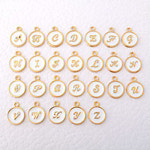 비즈아이 7144 이니셜펜던트 에폭흘림체이니셜 10x13mm A Z 화이트골드 1개 K