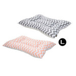 킹스독 지그재그 사각방석 M 랜덤 애견쿠션 하우스