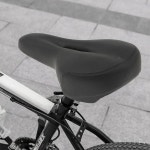 HWA 자전거 인조가죽 안장 스프링 편한쿠션