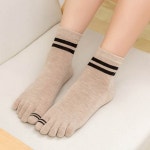 여자 발가락 양말 땀흡수 두줄 포인트 귀여운 데일리 삭스 집에서 편하게 신는 양말 사계절 덧신