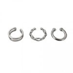 미니멀 사이즈 이어커프형 레이어드 귀찌 3종세트 3종