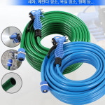 다용도 세차호스10M 물청소 호스 호수 분사기 고무 도호스 청소용 소품 세차용 릴호스 세트
