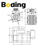 BODING JMC CNC 조각 기계용 통합 서보 모터 드라이버 2 상 Nema23 100W 0 29N m 3000rpm 5A i 36VDC 3 HSV57-30-10-36