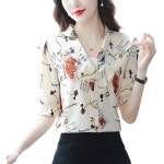 블라우스 리본 결혼식 쉬폰 하객룩 레니본