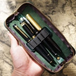 아뜰라임 심플 만년필 소가죽 필통